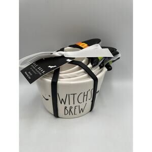 Rae Dunn Halloween Witch's Brew Potion Beware Toxic Hat Handle Measuring Cups